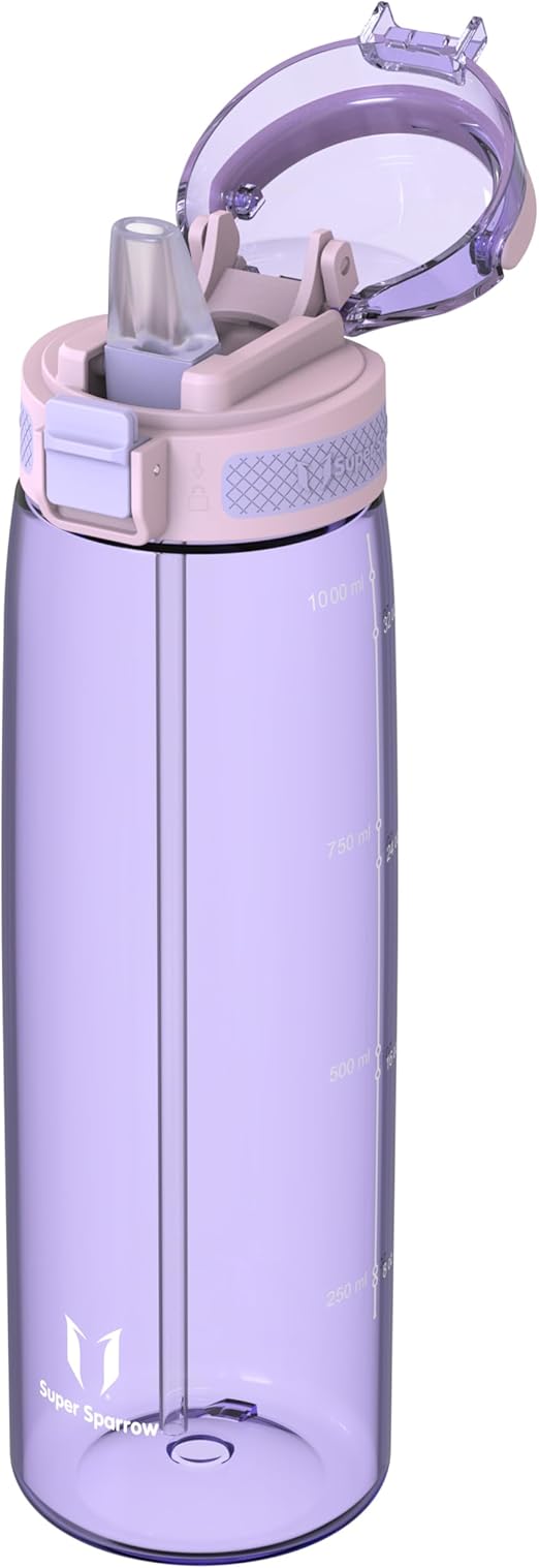 Borraccia - Touchsip Sportiva Bottiglia - 500Ml/750Ml/1L - Tritan Senza BPA, a Prova Di Perdite - Borracce Con Cannuccia Ideale per Scuola E Sport