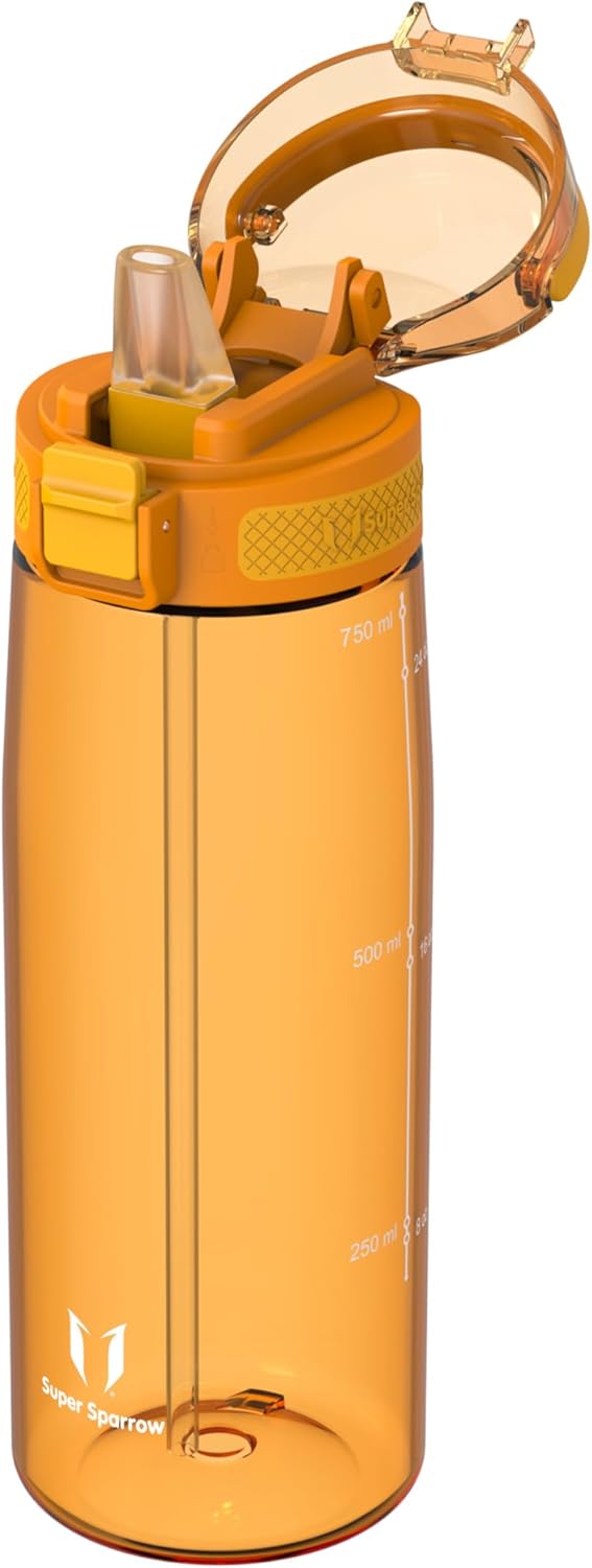 Borraccia - Touchsip Sportiva Bottiglia - 500Ml/750Ml/1L - Tritan Senza BPA, a Prova Di Perdite - Borracce Con Cannuccia Ideale per Scuola E Sport