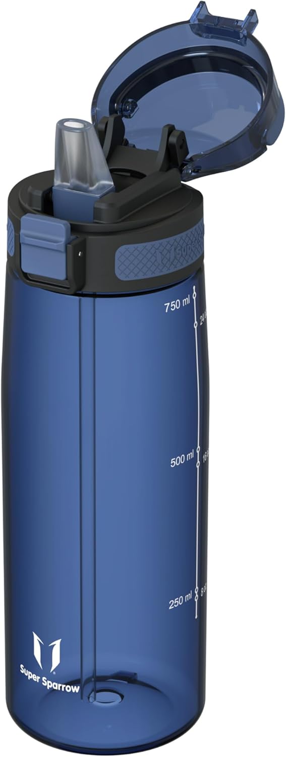 Borraccia - Touchsip Sportiva Bottiglia - 500Ml/750Ml/1L - Tritan Senza BPA, a Prova Di Perdite - Borracce Con Cannuccia Ideale per Scuola E Sport