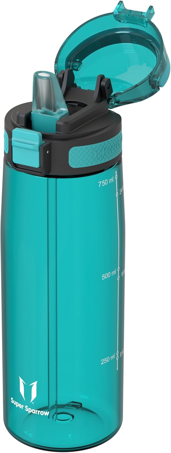 Borraccia - Touchsip Sportiva Bottiglia - 500Ml/750Ml/1L - Tritan Senza BPA, a Prova Di Perdite - Borracce Con Cannuccia Ideale per Scuola E Sport