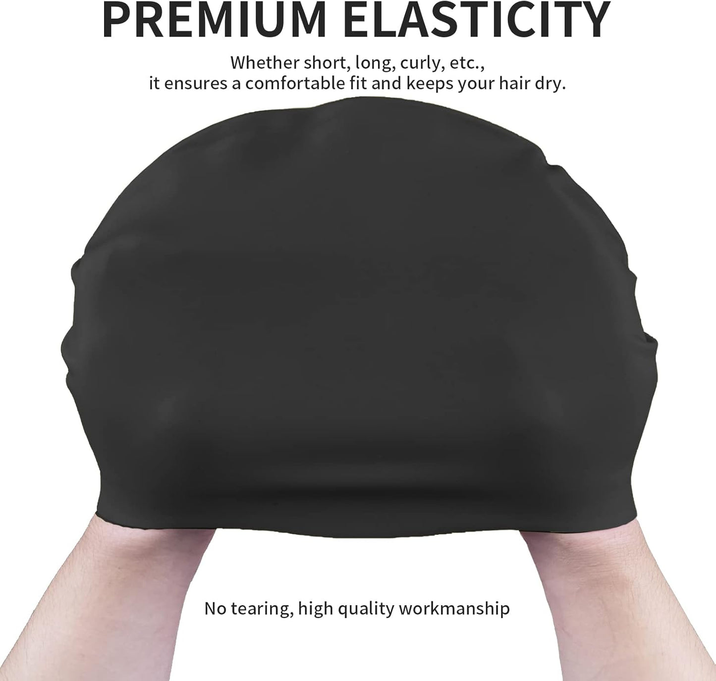 PRO SPORT ITALIA - Cuffia da Nuoto Professionale in Silicone con Protezione Orecchie (Ideale Capelli Lunghi)