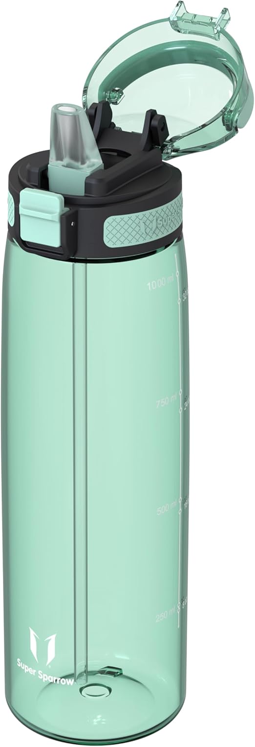 Borraccia - Touchsip Sportiva Bottiglia - 500Ml/750Ml/1L - Tritan Senza BPA, a Prova Di Perdite - Borracce Con Cannuccia Ideale per Scuola E Sport