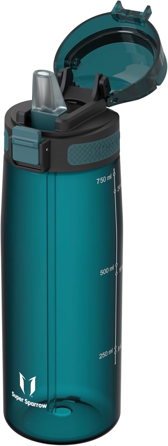 Borraccia - Touchsip Sportiva Bottiglia - 500Ml/750Ml/1L - Tritan Senza BPA, a Prova Di Perdite - Borracce Con Cannuccia Ideale per Scuola E Sport