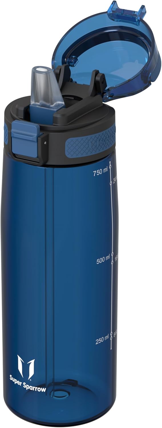 Borraccia - Touchsip Sportiva Bottiglia - 500Ml/750Ml/1L - Tritan Senza BPA, a Prova Di Perdite - Borracce Con Cannuccia Ideale per Scuola E Sport