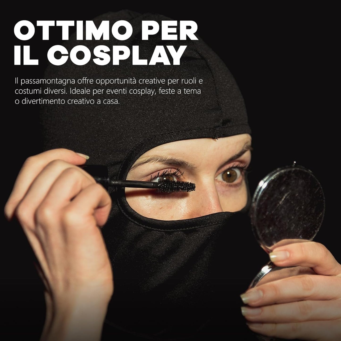 Passamontagna Moto, Maschera Da Sci Con Protettore UV, Balaclava per Uomo/Donna