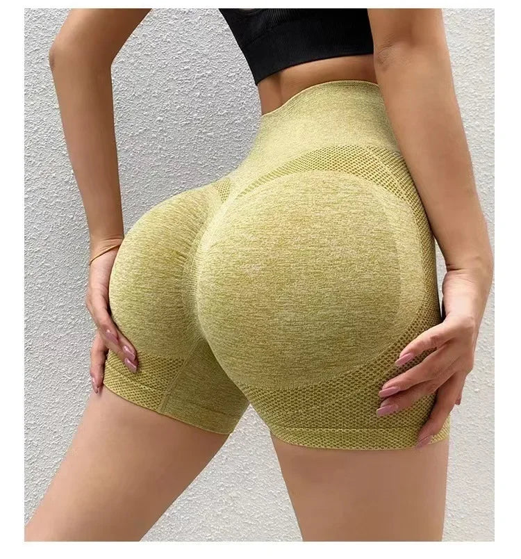 Shorts Palestra Donna AURA Sculpt Vita Alta Push Up | Leggings Corti Ciclismo & Yoga | Tessuto Traspirante Elasticizzato Premium