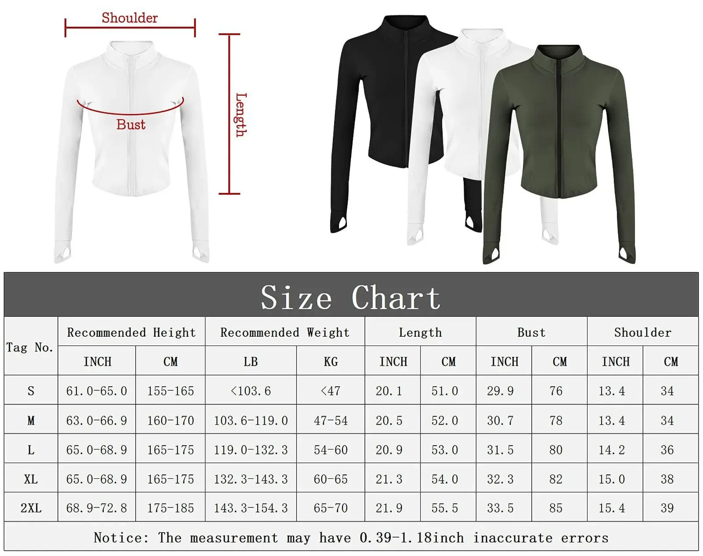 Giacca Da Tuta Da Donna Cappotto Fitness a Maniche Lunghe Slim Fit Top Corto Da Yoga Con Fori per I Pollici Giacca Da Palestra Felpe Da Allenamento
