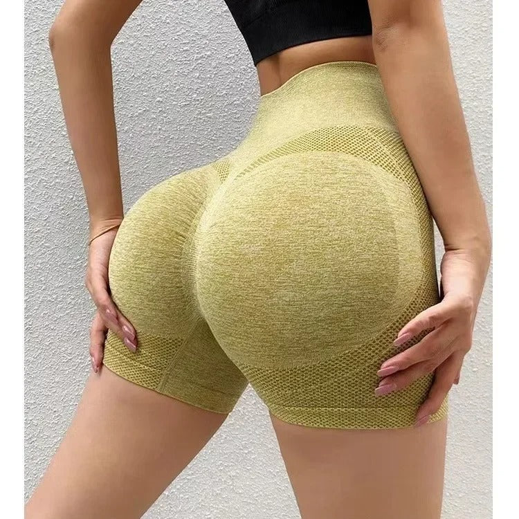 Shorts Palestra Donna AURA Sculpt Vita Alta Push Up | Leggings Corti Ciclismo & Yoga | Tessuto Traspirante Elasticizzato Premium