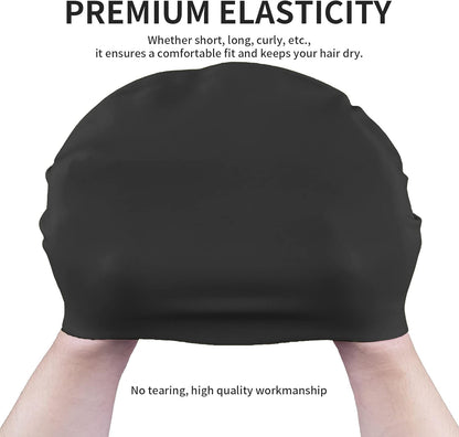 PRO SPORT ITALIA - Cuffia da Nuoto Professionale in Silicone con Protezione Orecchie (Ideale Capelli Lunghi)