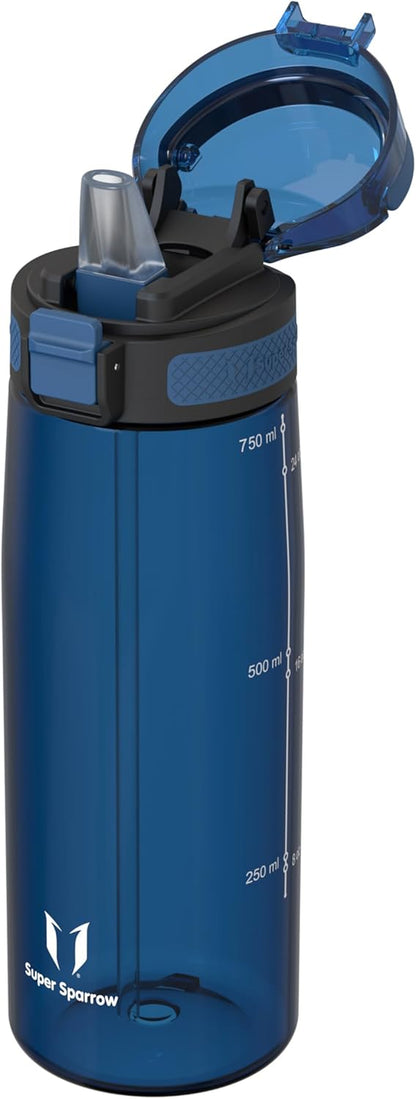 Borraccia - Touchsip Sportiva Bottiglia - 500Ml/750Ml/1L - Tritan Senza BPA, a Prova Di Perdite - Borracce Con Cannuccia Ideale per Scuola E Sport