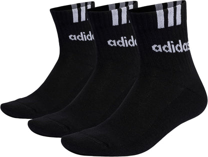 Unisex - Adulto 3-Stripes Linear Half-Crew Cushioned Socks 3 Pairs