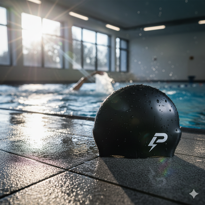 PRO SPORT ITALIA - Cuffia da Nuoto Professionale in Silicone con Protezione Orecchie (Ideale Capelli Lunghi)
