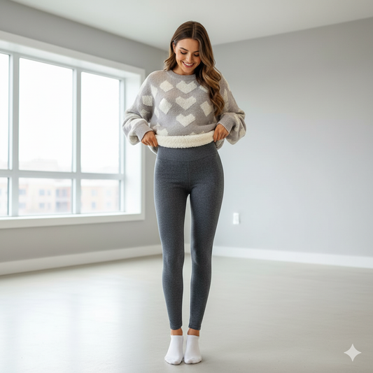 Pantaloni Termici Invernali Da Donna Pantaloni a Vita Alta Con Controllo Della Pancia Leggings Da Yoga Da Donna per Esercizi in Palestra Allenamento Da Corsa a Casa
