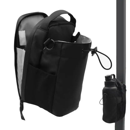 Fitness Magnetic Water Bottle Bag Gym Non Slip Magnetic Gym Sling Bag with Phone Pocket Magnetic Water Bottle Carrier Pouch